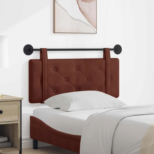 vidaXL Hangend hoofdbord Glanzend Bruin Antiek PU Sienna
