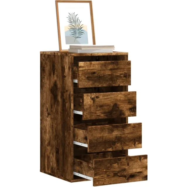 vidaXL Ladekast 40x41x76 cm bewerkt hout gerookt eikenkleurig Bruin