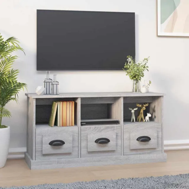 vidaXL Tv-meubel 100x35x50 cm bewerkt hout grijs sonoma eikenkleurig