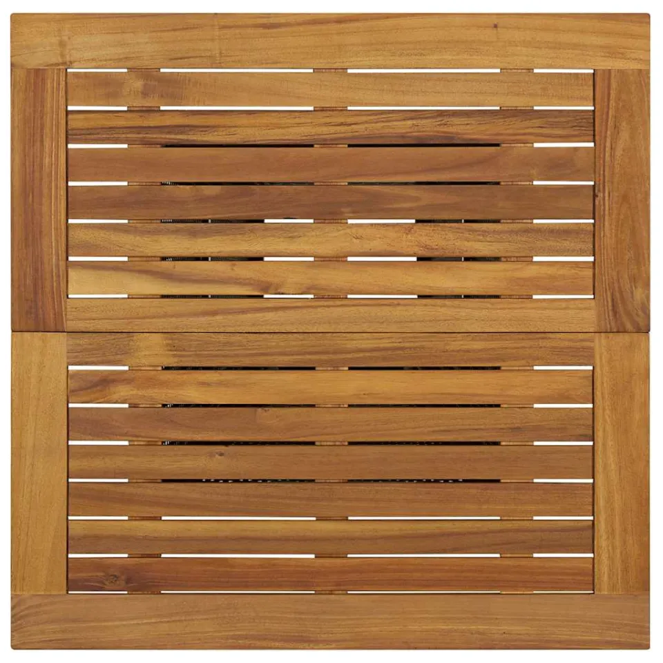 vidaXL Bartafel 80x80x110 cm poly rattan en massief acaciahout zwart, foto 3