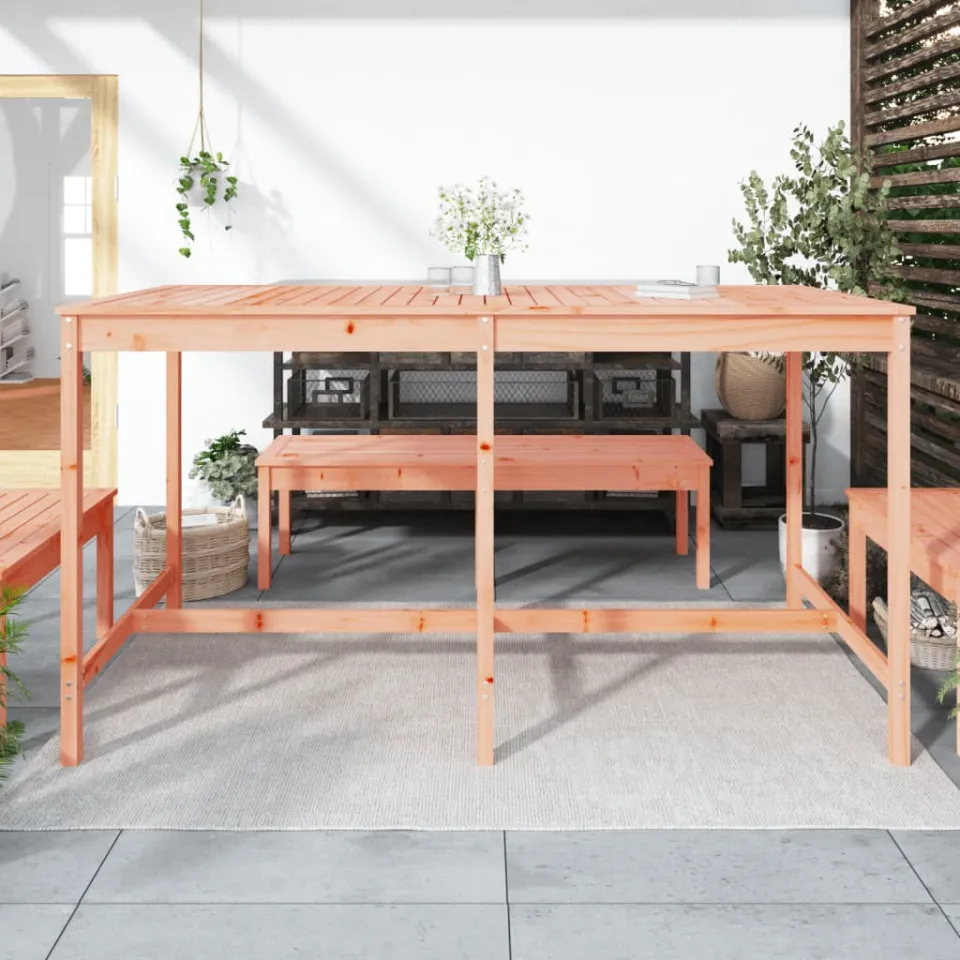 vidaXL Tuintafel 203,5x90x110 cm massief douglashout bruin, foto 3