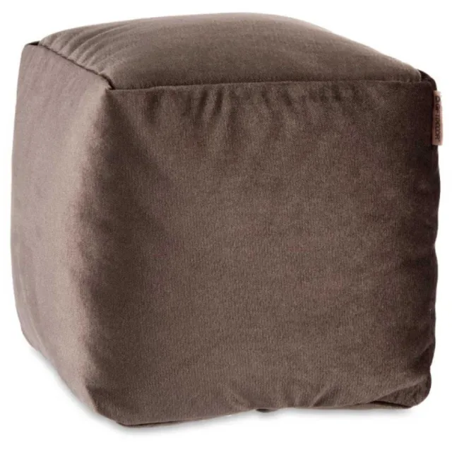 Arte r Arte Regal Poef - fluweel - taupe - 30 x 30 cm - vierkant - woondecoratie