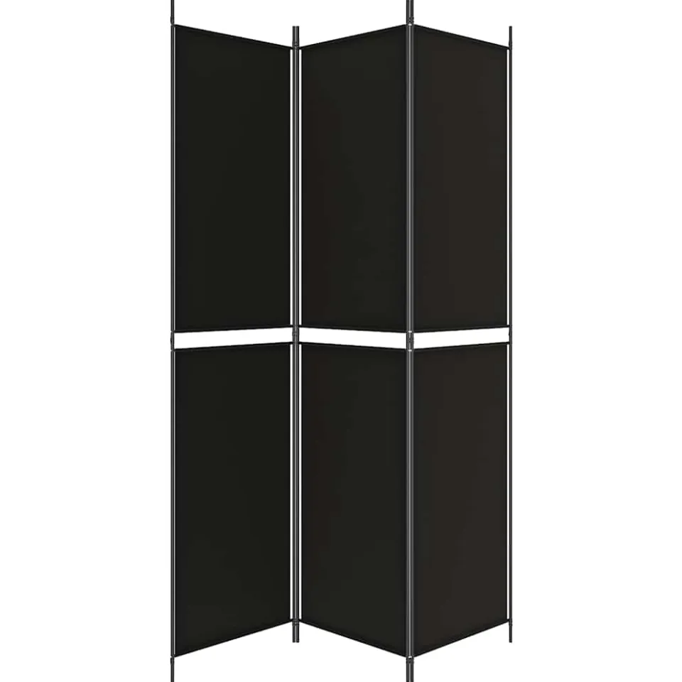 vidaXL Kamerscherm met 3 panelen 150x220 cm stof zwart, foto 4