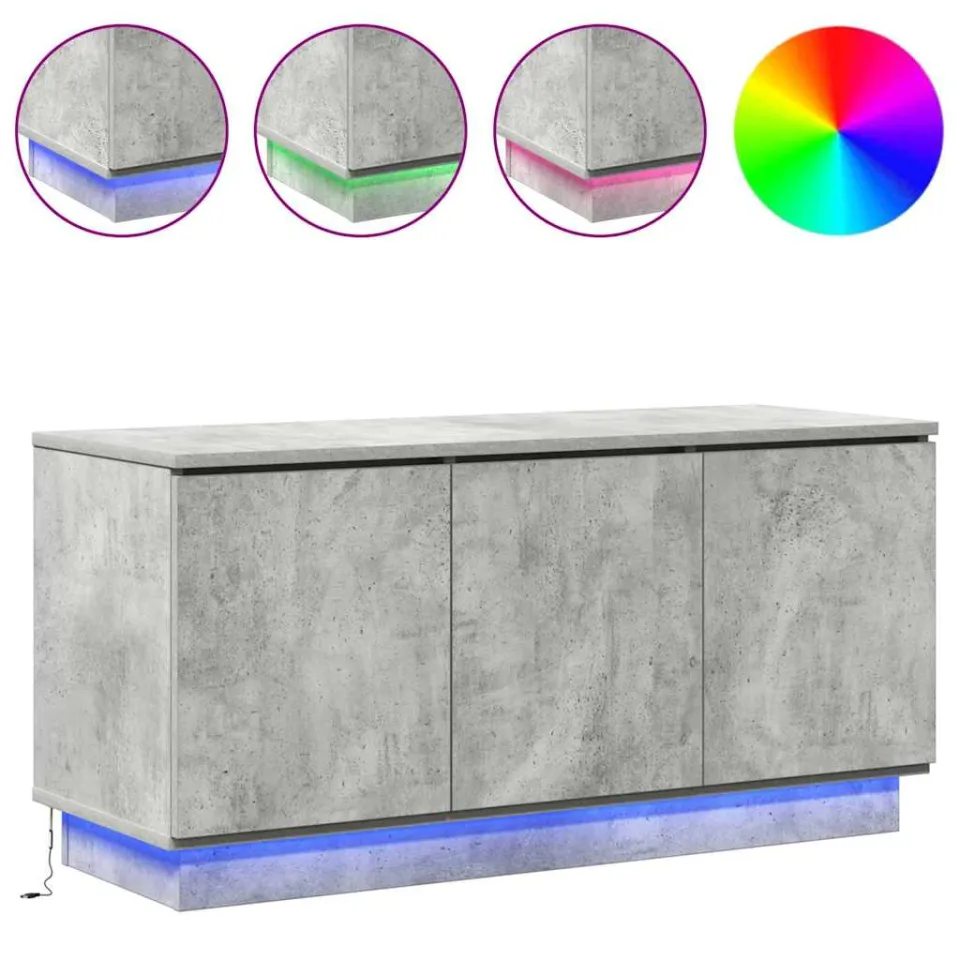 vidaXL TV-kast 100 x 38 x 49 cm Beton Grijs Bewerkt hout, foto 4