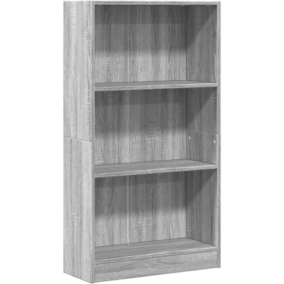 vidaXL Boekenkast 60x24x109 cm bewerkt hout grijs sonoma eikenkleurig, foto 3