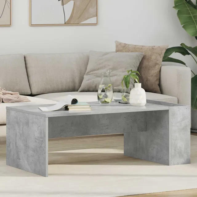 vidaXL Salontafel Beton Grijs 95 x 50 x 34 cm Bewerkt hout