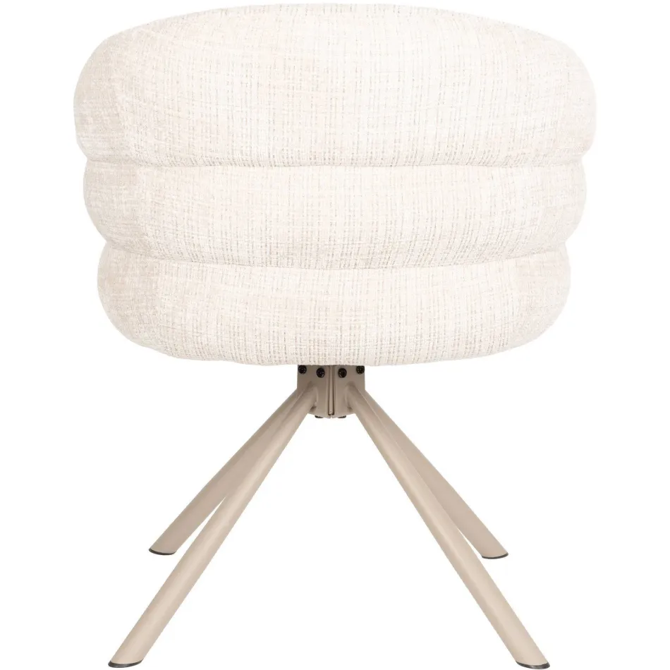 Housecraft Living Marjolein draaibare eetkamerstoel met armleuningen beige, foto 5