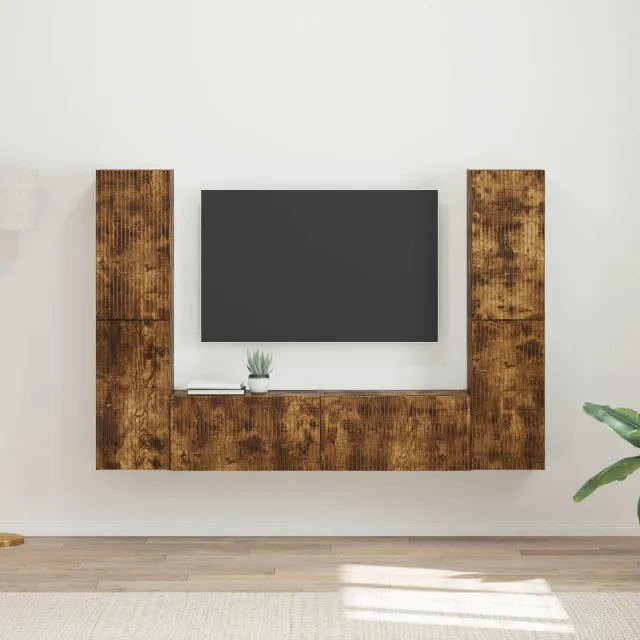 vidaXL Tv-meubelset 6 st 31 x 30 x 60 cm Gerookt eiken Bruin
