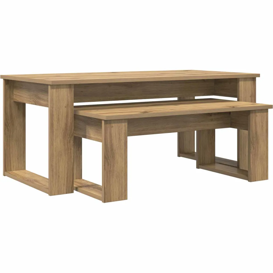 vidaXL Koffietafel Set 2 st Artisan Eiken 100 x 50 x 42 cm, foto 3