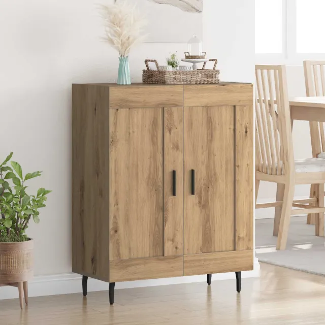 vidaXL Dressoir Artisan Eiken 69,5 x 34 x 90 cm Bruin