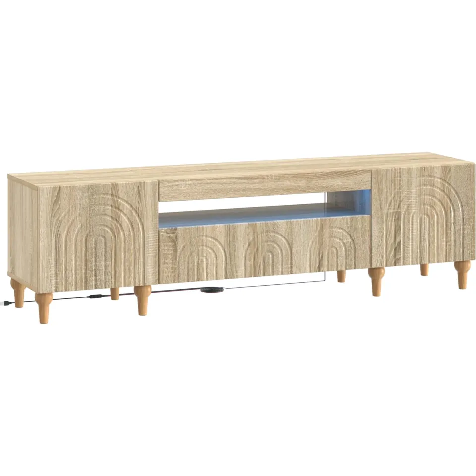 vidaXL LED tv-meubel ALKMAAR 153 x 35 x 43 cm Sonoma Eiken, foto 3