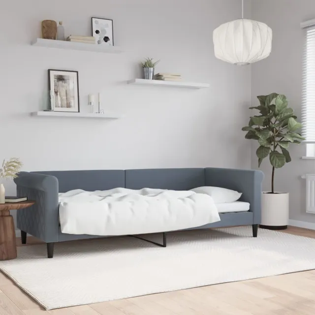 vidaXL Slaapbank met matras 80x200 cm fluweel donkergrijs