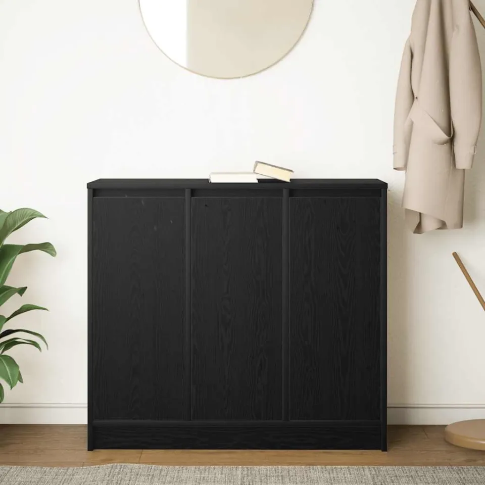 vidaXL Dressoir 85x34x76 cm spaanplaat zwart eikenkleurig, foto 2