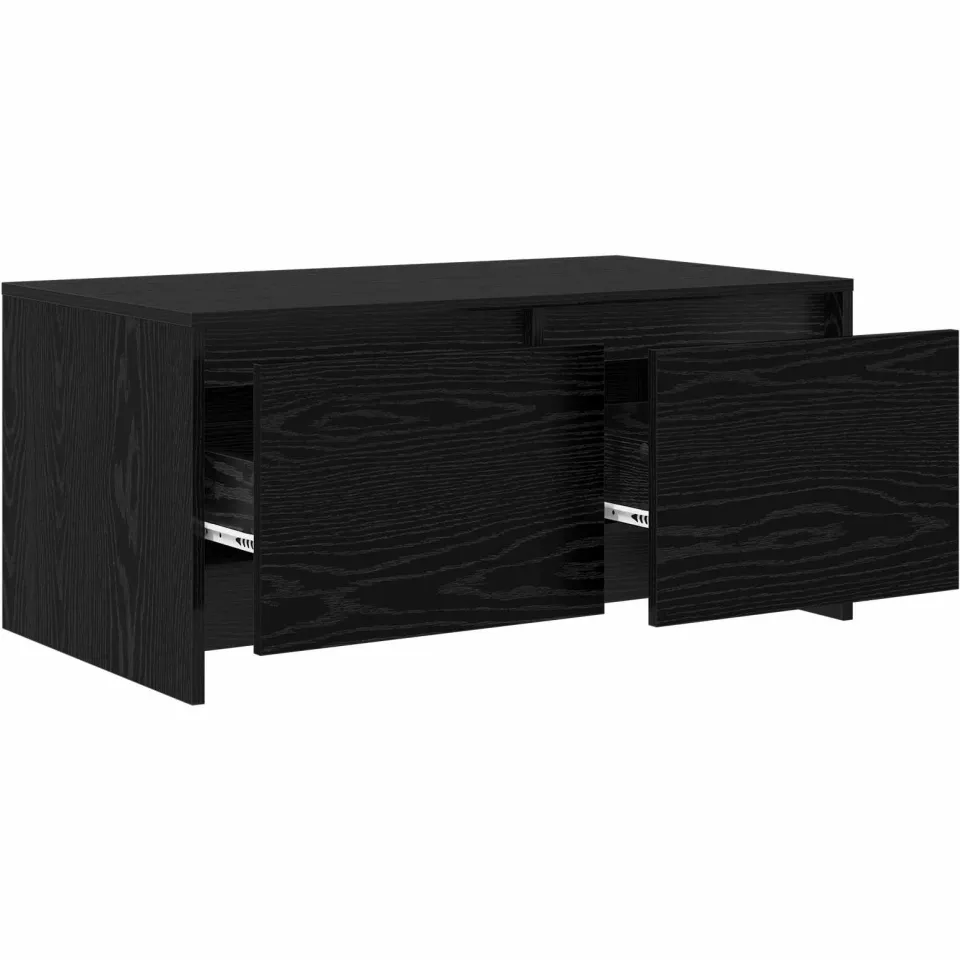 vidaXL Salontafel Zwart eiken 90 x 50 x 41,5 cm Bewerkt hout