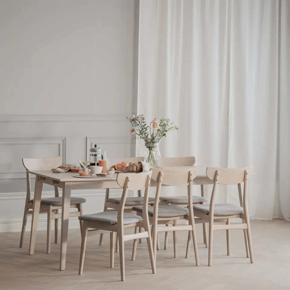 Rowico Home Filippa verlengbare houten eettafel whitewash - 180 x 90 cm, foto 2