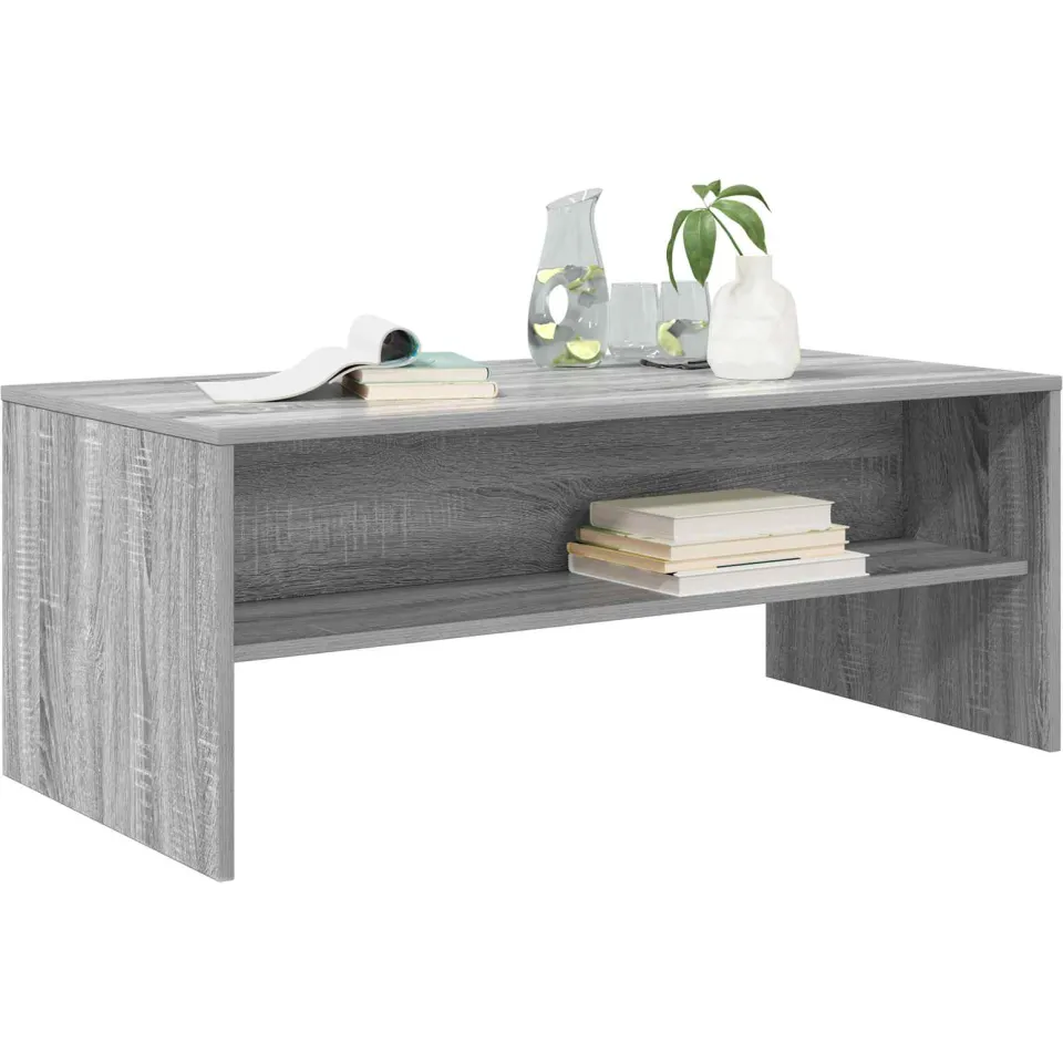 vidaXL Salontafel Grijs Sonoma 100 x 50 x 40 cm Bewerkt hout