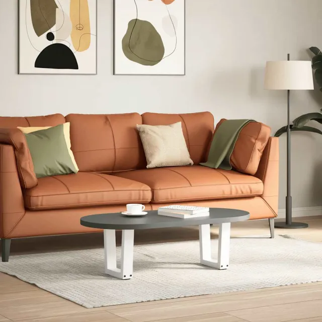 vidaXL Salontafelpoten 2 st V-vormig 30x(30-31,3) cm staal wit