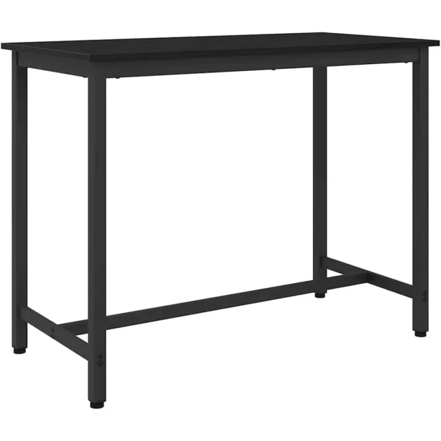 vidaXL Tafel - Zwart - Eiken - 100 - x - 50 - x - 76,5 - cm - Engineered - hout - en - staal