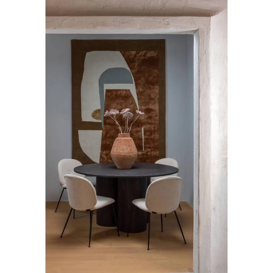 WOOOD Oona Eettafel - MDF - Donkerbruin - 75x140x140, foto 2