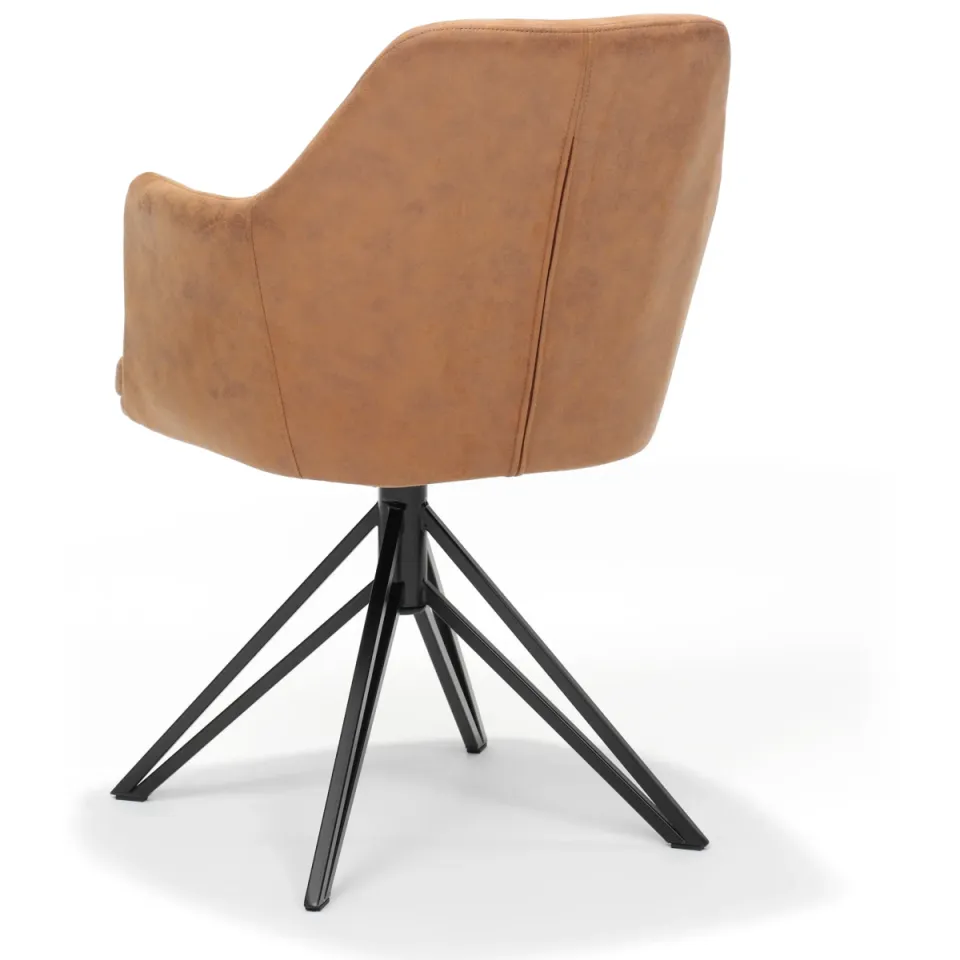 armstoel Melvin cognac Bruin