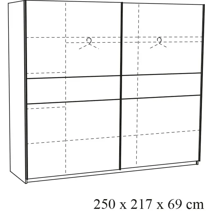 schuifdeurkast Rosalia-25 wit, foto 2