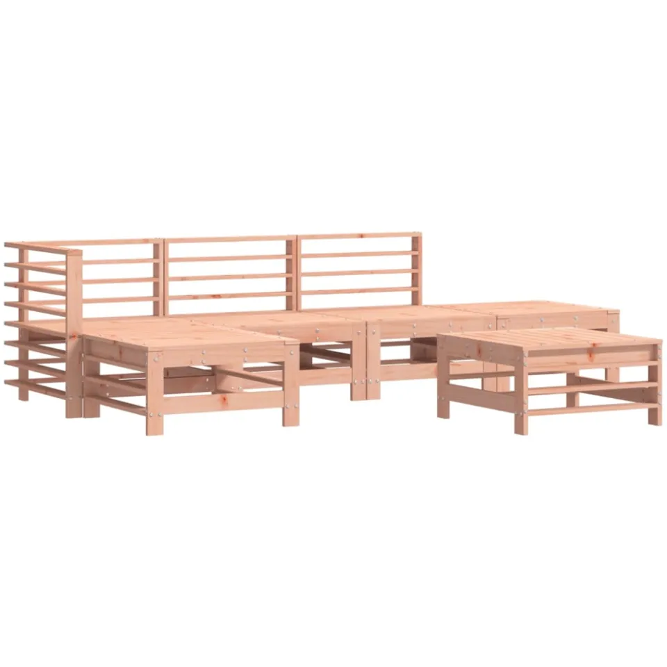 vidaXL 6-delige Loungeset massief douglashout Bruin