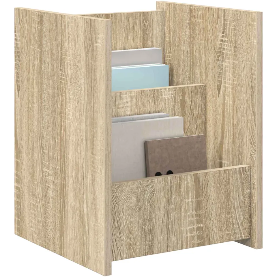 vidaXL Tijdschrift Rek Sonoma Eiken 35 x 35 x 45 cm Bewerkt hout Bruin