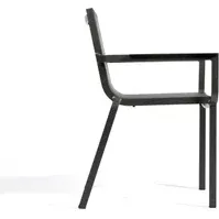 Arcane Tuinstoel Horizon Stapelbaar Textileen Aluminium zwart, foto 3