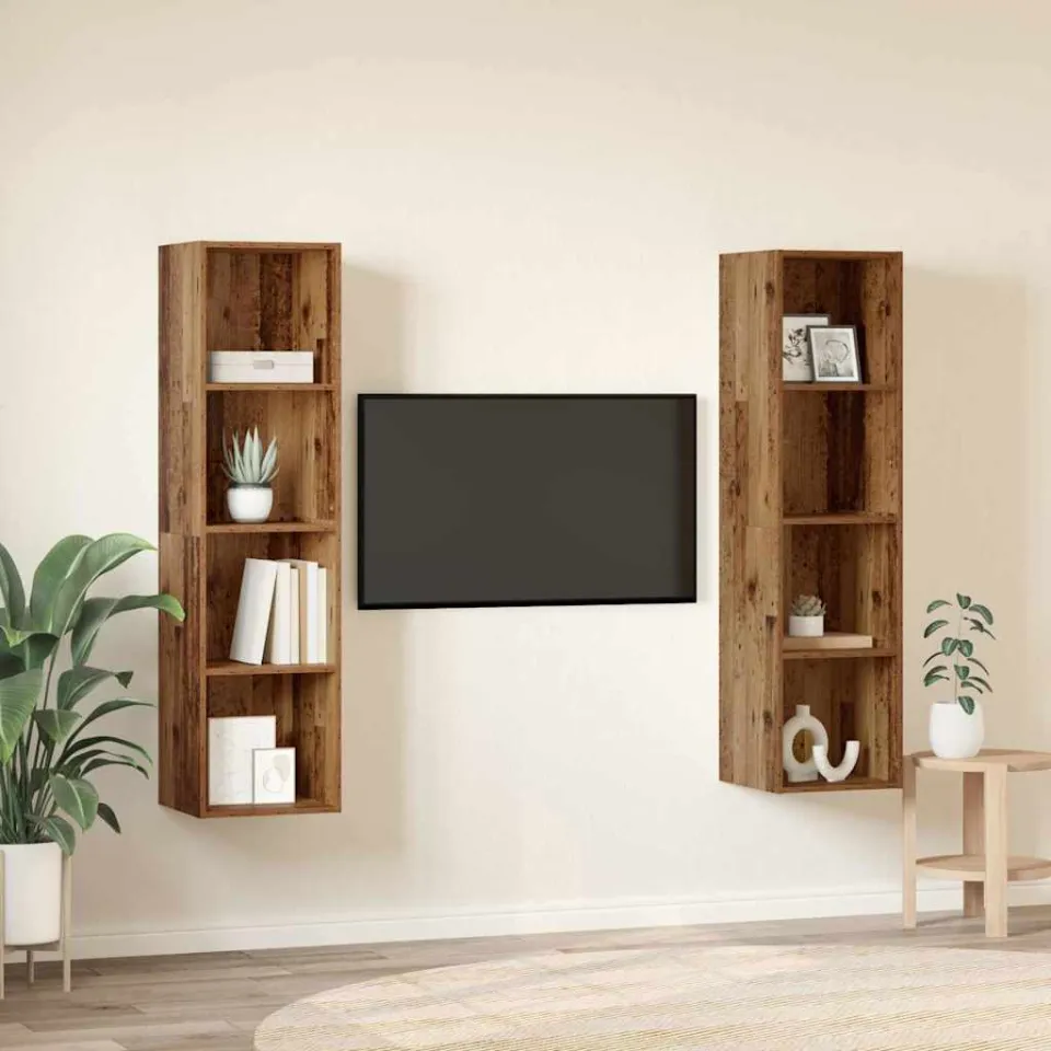 vidaXL Tv-meubelset 2 st 37 x 37 x 142,5 cm Bruin, foto 4