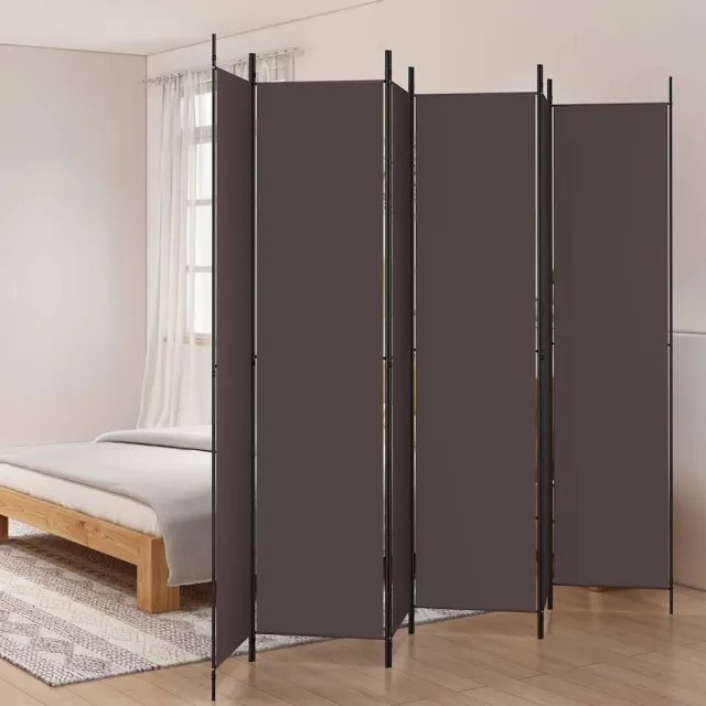 vidaXL Kamerscherm met 6 panelen 300x220 cm stof bruin, foto 2