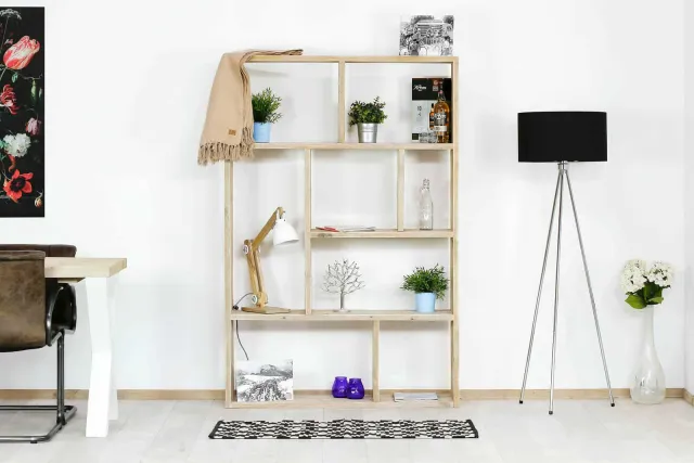 NordXL Steigerhouten open vakkenkast / roomdivider Roermond