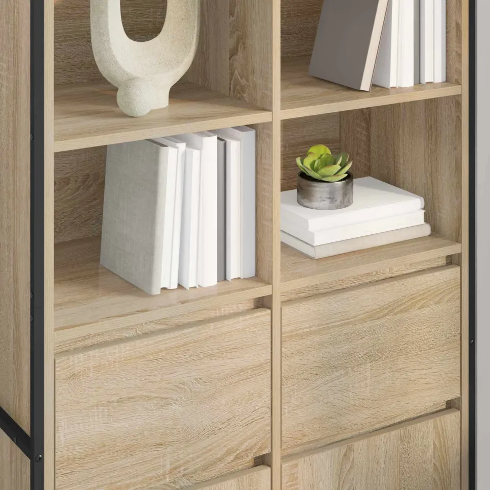 vidaXL Dressoir Sonoma 81 x 36 x 150.5 cm Bewerkt hout bruin, foto 3