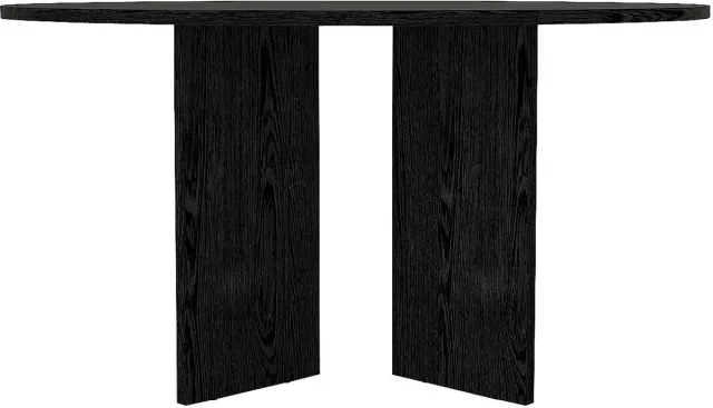 Vente-unique Ronde eettafel voor 6 personen - Zwart - TOPANIA