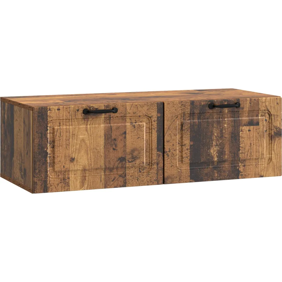 vidaXL Wandbeugel TV-kast Oud hout 98 x 41 x 30 cm Bewerkt hout bruin, foto 3