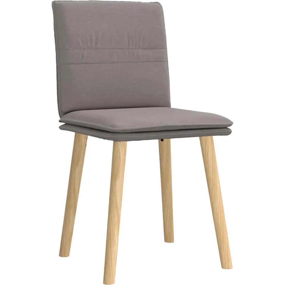 vidaXL Eetkamerstoelen draaibaar 2 st stof taupe, foto 3