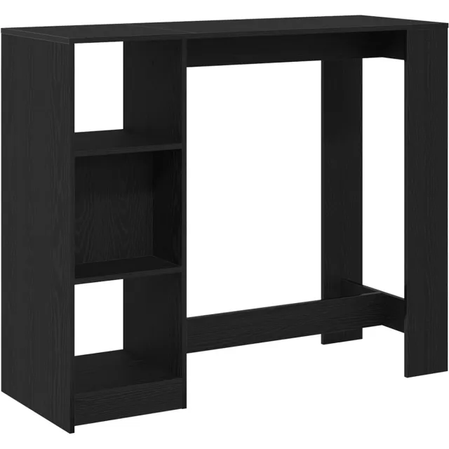 vidaXL Bartafel - 124 - x - 46 - x - 103.5 - cm - Bewerkt - hout - Zwart - Eiken Zwart eiken