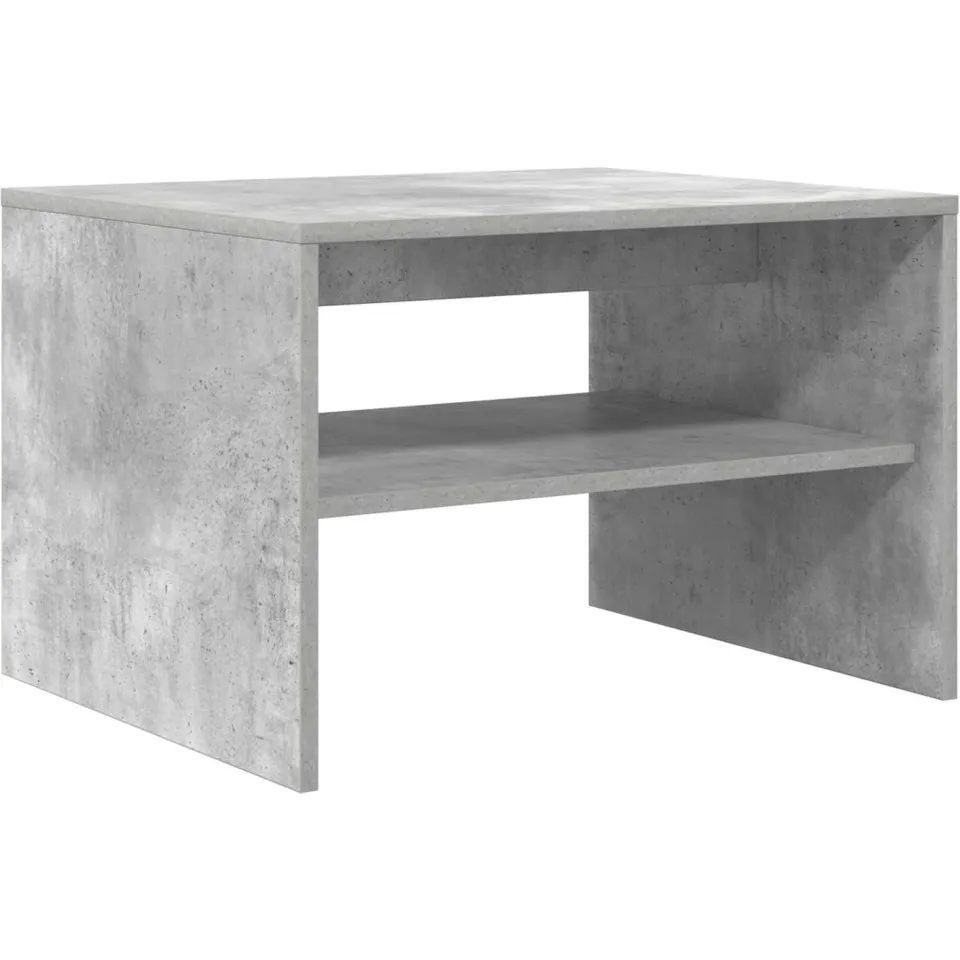 vidaXL Salontafel Beton Grijs 60 x 50 x 40 cm Bewerkt hout, foto 3