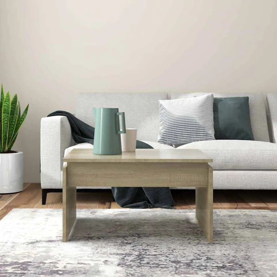 vidaXL Salontafel 68x50x38 cm bewerkt hout sonoma eikenkleurig, foto 4