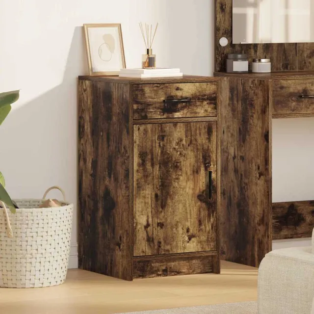 vidaXL Dressoir Gerookt eiken 40 x 40,5 x 75 cm Bewerkt hout Bruin