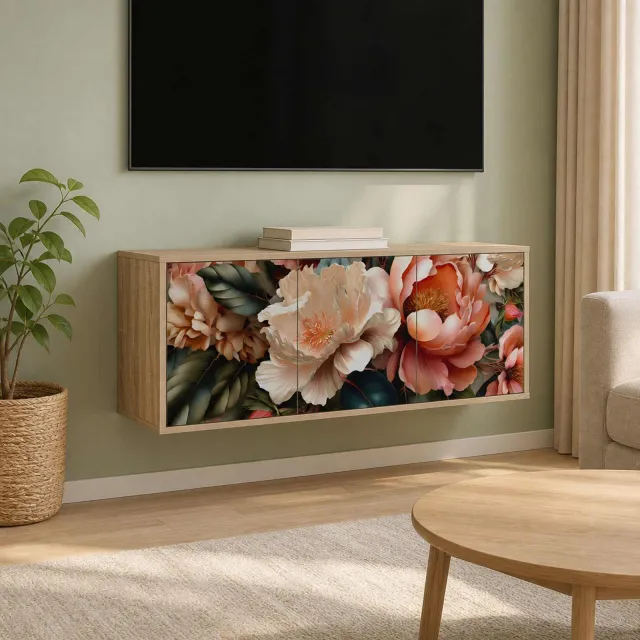 vidaXL Wandgemonteerd tv-meubel BORNE 102 x 33 x 40 cm Sonoma Eiken, foto 2