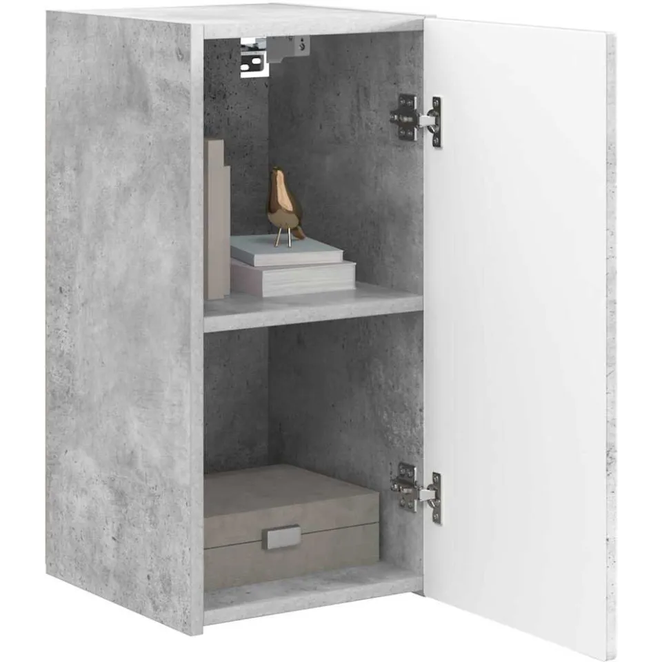 vidaXL TV Wandkast 30 x 31 x 60 cm Betongrijs Bewerkt hout