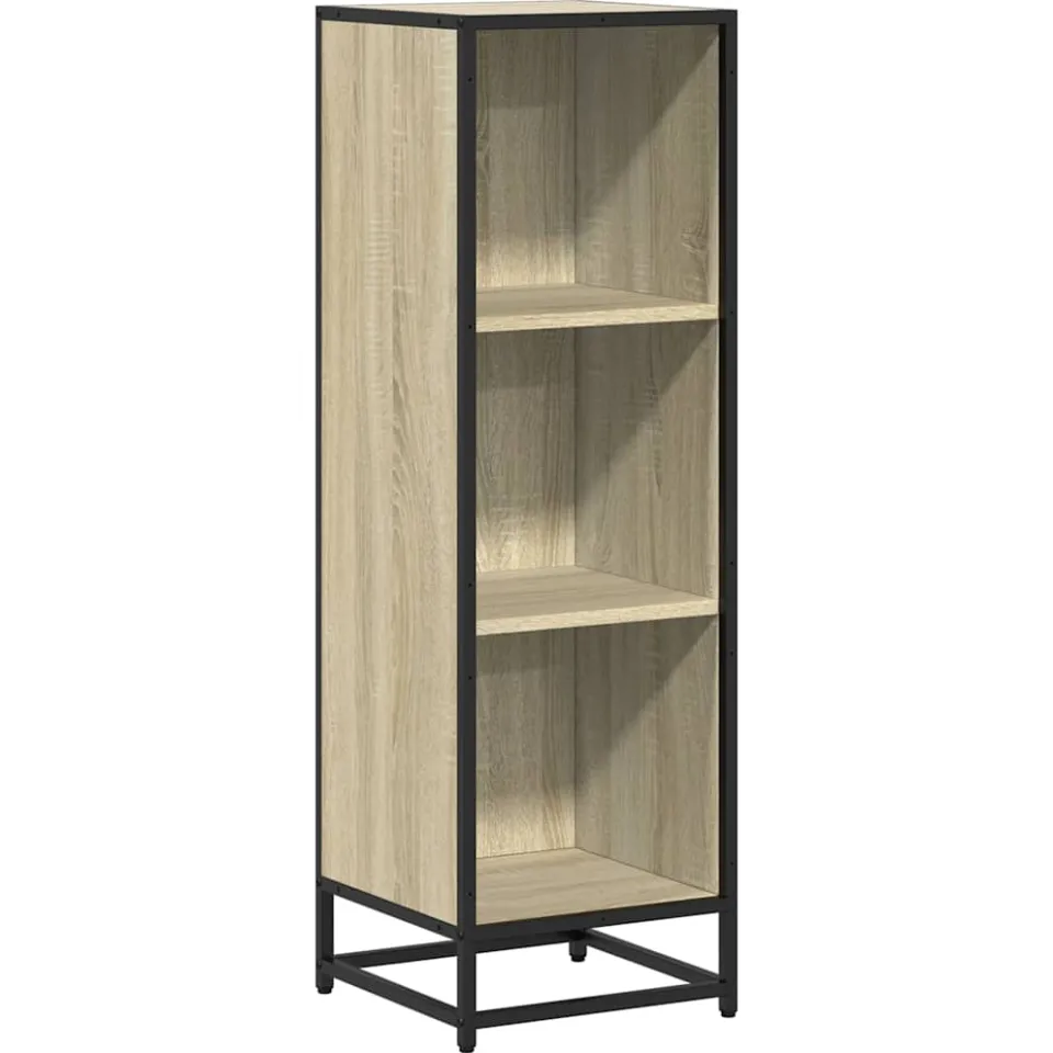 vidaXL Boekenkast 33,5x33x107,5 cm bewerkt hout sonoma eikenkleurig, foto 3
