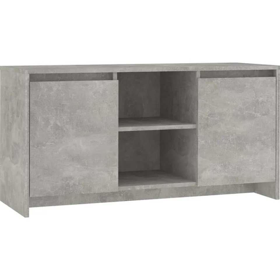 vidaXL Tv-meubel 102x37,5x52,5 cm bewerkt hout betongrijs