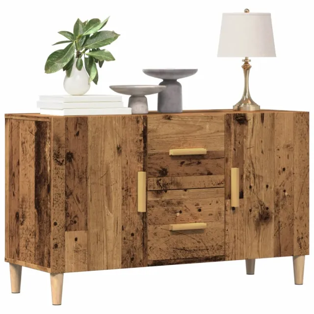 vidaXL Dressoir 100x36x60 cm bewerkt hout oud houtkleurig bruin, foto 2