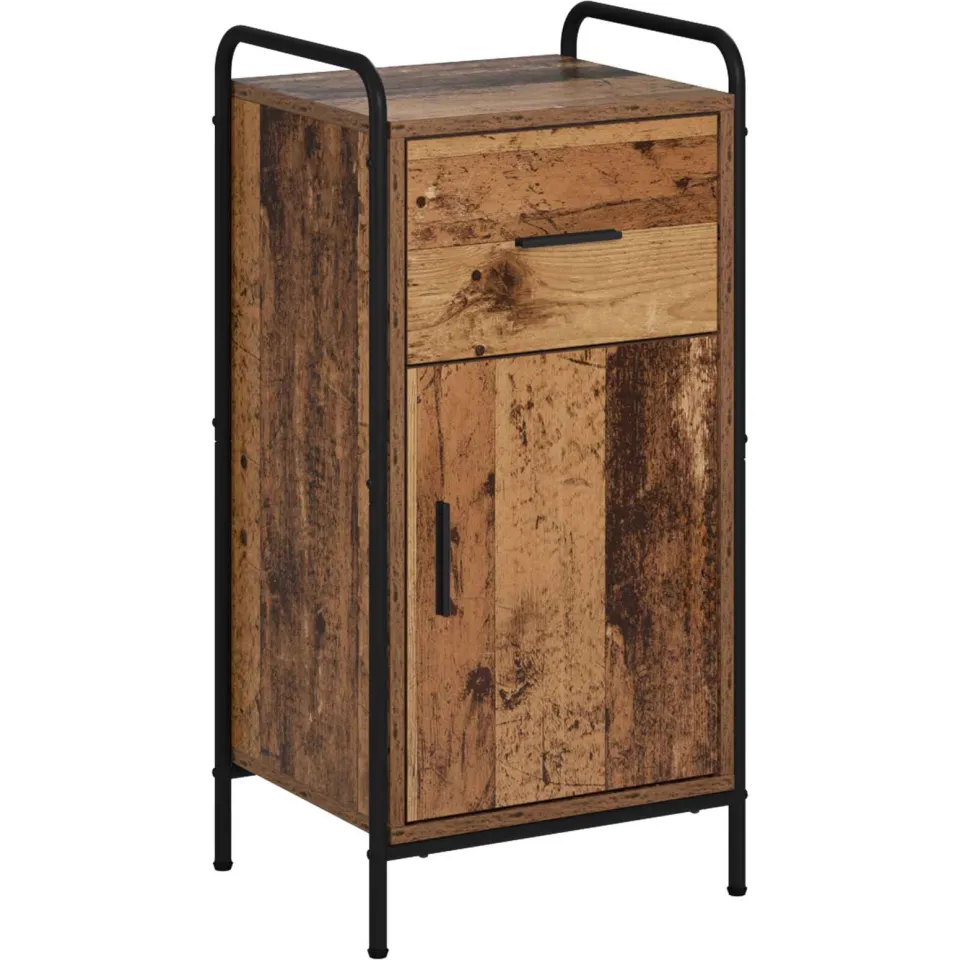 vidaXL Dressoir Oud hout 97 x 33 x 81 cm Bewerkt hout bruin, foto 3