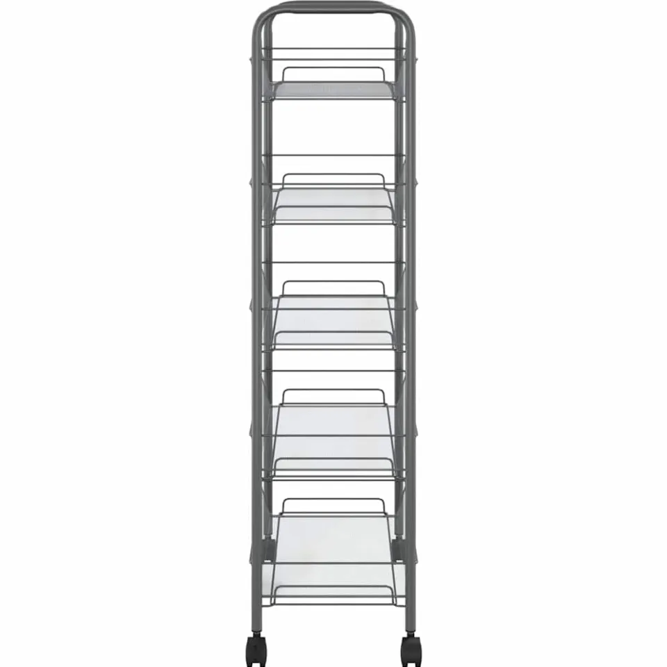 vidaXL Keukentrolley 5-laags 46x26x105 cm ijzer grijs, foto 4