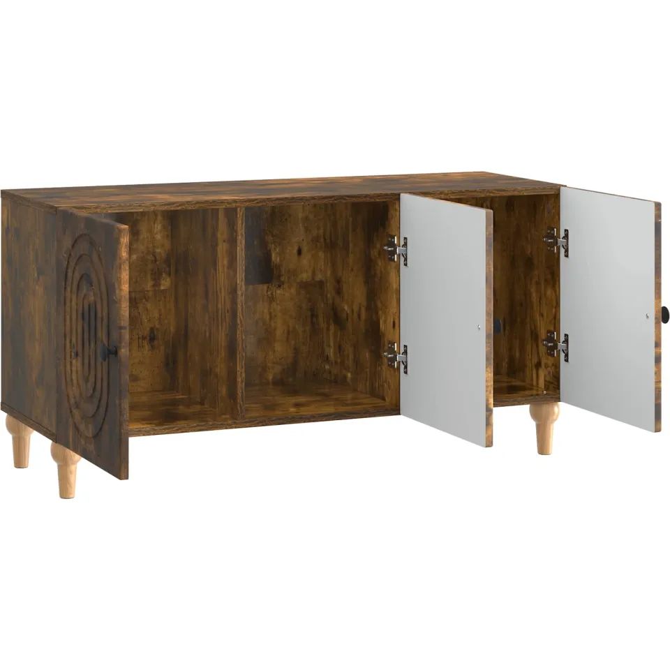 vidaXL TV-kast 99 x 34,5 x 50 cm Gerookt eiken Bewerkt hout, foto 4