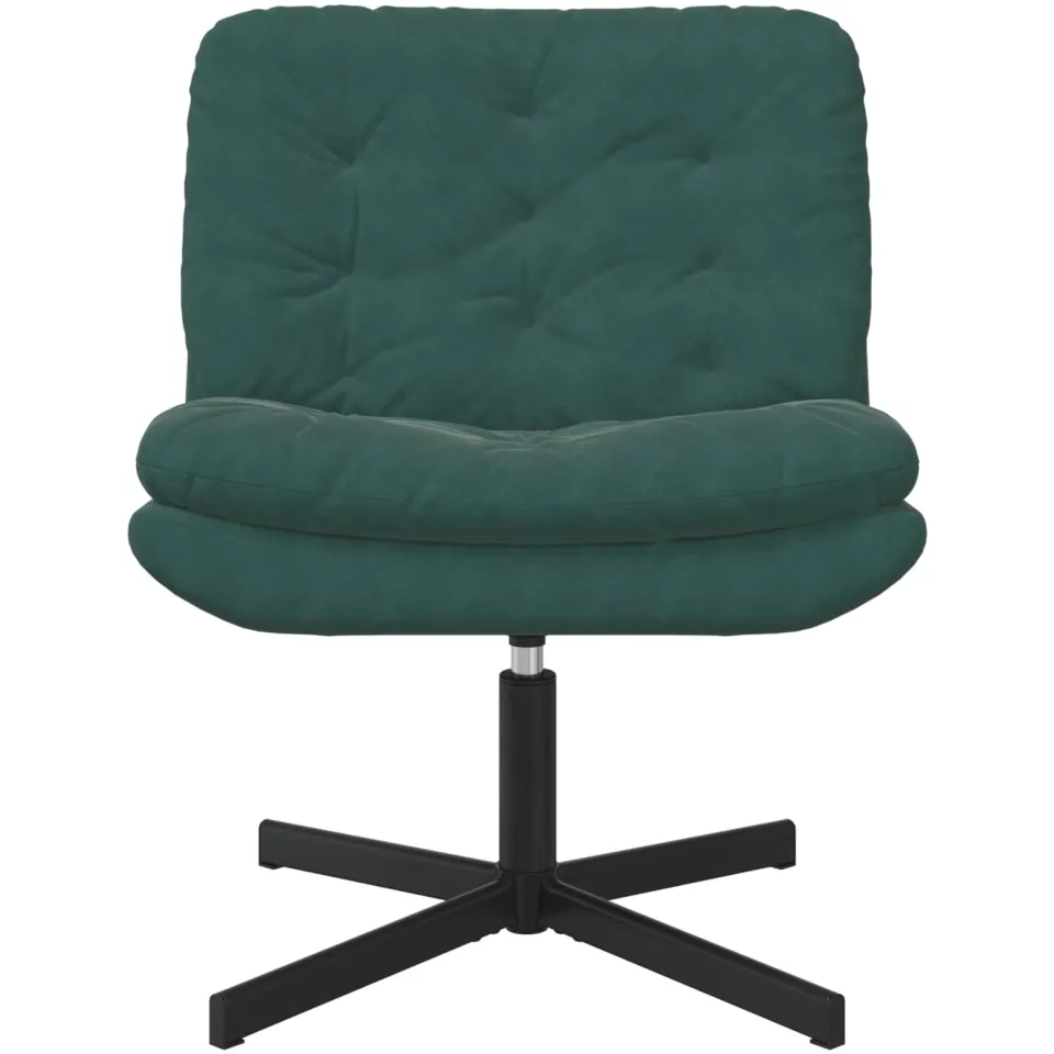 vidaXL Draaibare Relaxstoel Donkergroen 63 x 75 x 76 cm Fluweel groen, foto 2