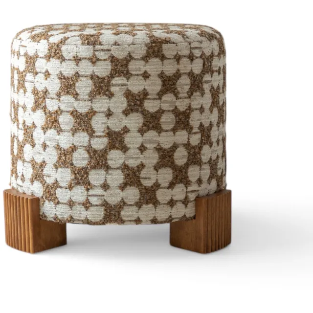 Indore Home Yara - Poef- Ottomaans - Bruin - Beige