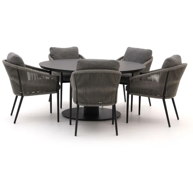 Bellagio tuinmeubelen Bellagio Mineo/La Fonte ø 150cm dining tuinset 6-delig Grijs